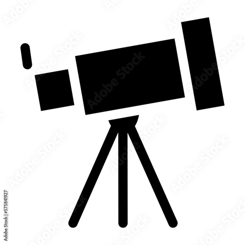 telescope icon or logo isolated sign symbol vector illustration - high quality black style vector icons