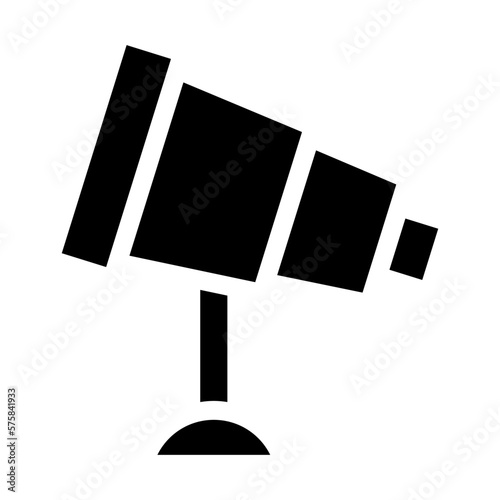 telescope icon or logo isolated sign symbol vector illustration - high quality black style vector icons
