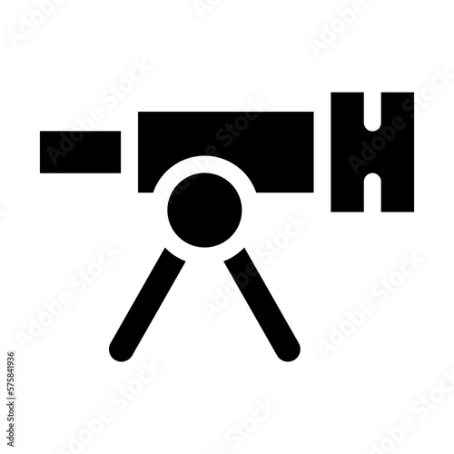 telescope icon or logo isolated sign symbol vector illustration - high quality black style vector icons