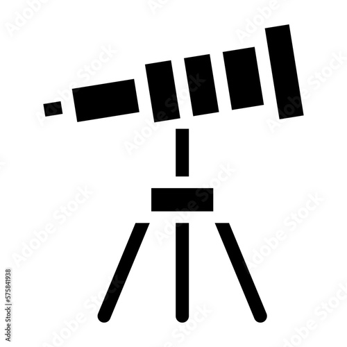 telescope icon or logo isolated sign symbol vector illustration - high quality black style vector icons