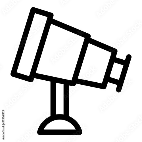 telescope icon or logo isolated sign symbol vector illustration - high quality black style vector icons