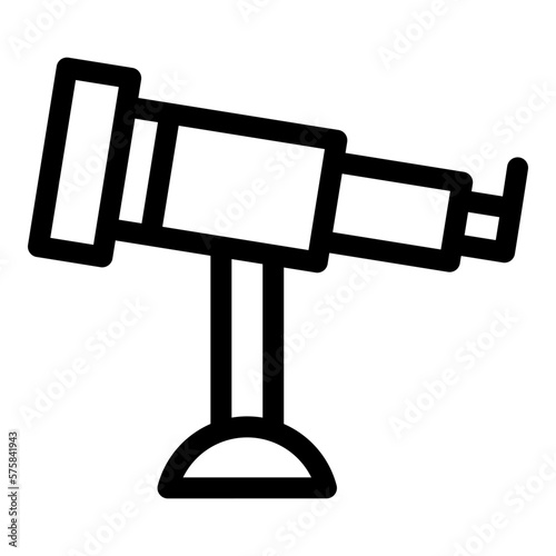 telescope icon or logo isolated sign symbol vector illustration - high quality black style vector icons