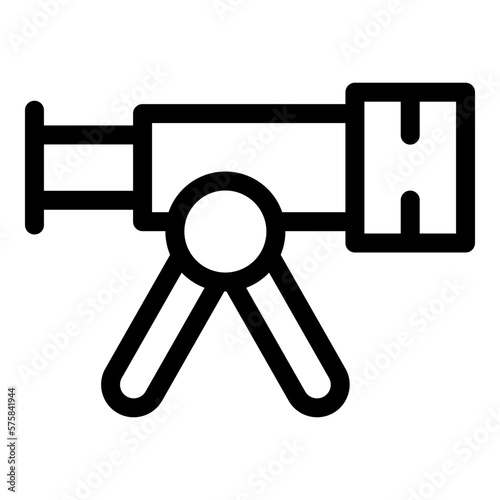 telescope icon or logo isolated sign symbol vector illustration - high quality black style vector icons