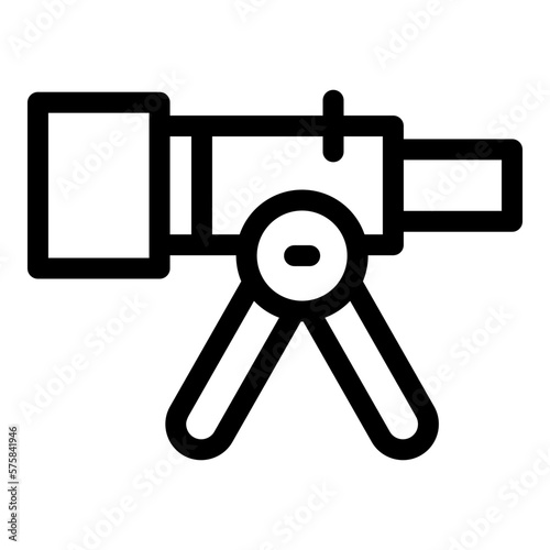telescope icon or logo isolated sign symbol vector illustration - high quality black style vector icons