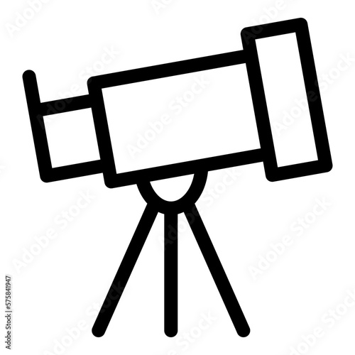telescope icon or logo isolated sign symbol vector illustration - high quality black style vector icons