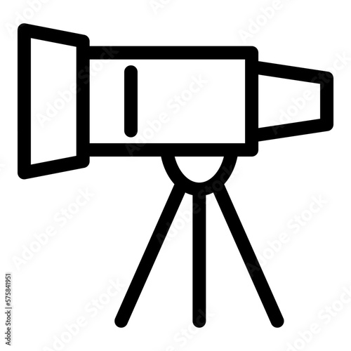 telescope icon or logo isolated sign symbol vector illustration - high quality black style vector icons