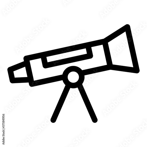 telescope icon or logo isolated sign symbol vector illustration - high quality black style vector icons