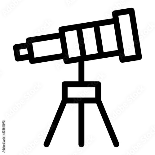 telescope icon or logo isolated sign symbol vector illustration - high quality black style vector icons