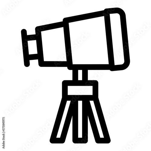 telescope icon or logo isolated sign symbol vector illustration - high quality black style vector icons