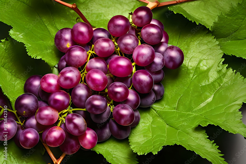 Fototapeta premium bunch of grapes created with generative AI tools