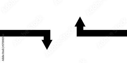 Conflict of interests with arrows abstract illustration