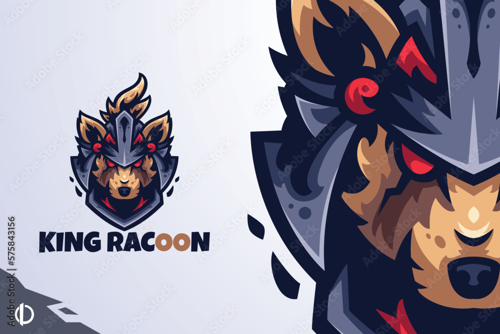 Racoon - Mascot & Esport logo template, All elements in this template are editable Racoon - Mascot & Esport logo template, All elements in this template are editable
