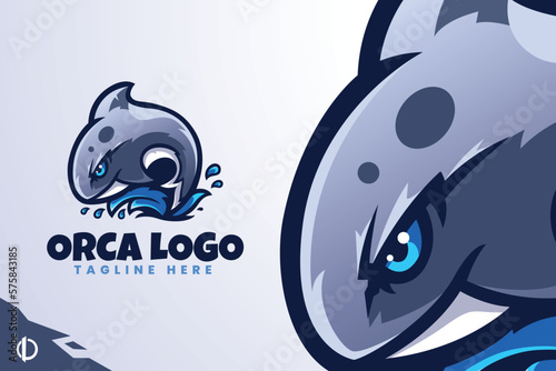 Orca - Mascot & Esport logo template, All elements in this template are editable