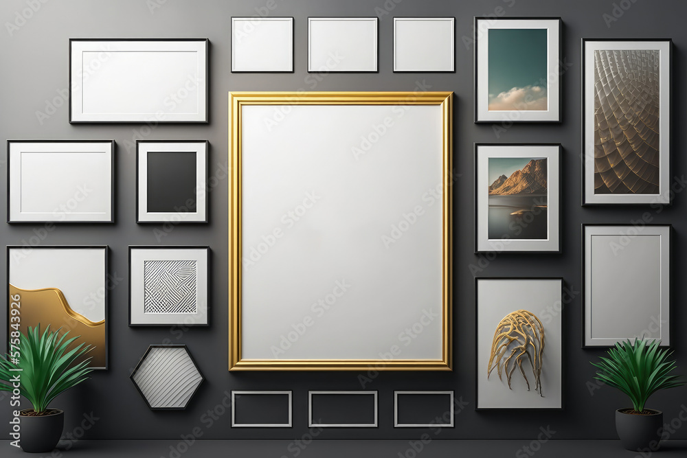 Photo Frame Gallery Wall Mockup Photo Frame Gallery Wall Mockup