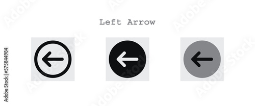 Left Arrow Icons Sheet