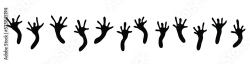 Scary Hands Silhouette Vector Set