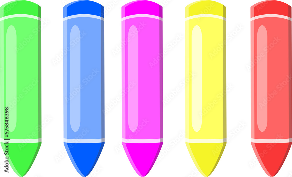 isolated crayons object icon isolated crayons object icon