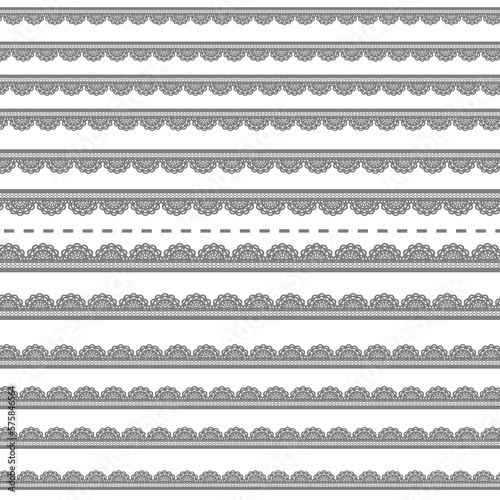 くすみカラーと春色フリルラインサイズ違い素材セット