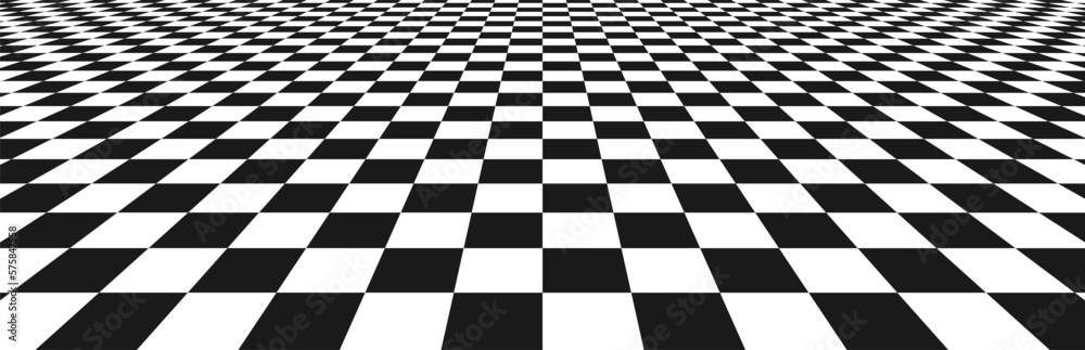 Chess perspective floor background. Black and white chessboard perspective floor texture. Checker board pattern surface. Fading away vanishing checkerboard background. Abstract vector illustration. Chess perspective floor background. Black and white chessboard perspective floor texture. Checker board pattern surface. Fading away vanishing checkerboard background. Abstract vector illustration.