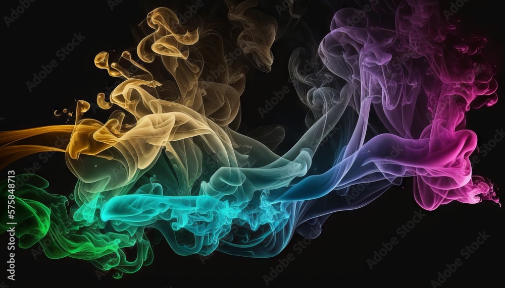 Artistic Smoke Colorful Backgrounds. Generative ai