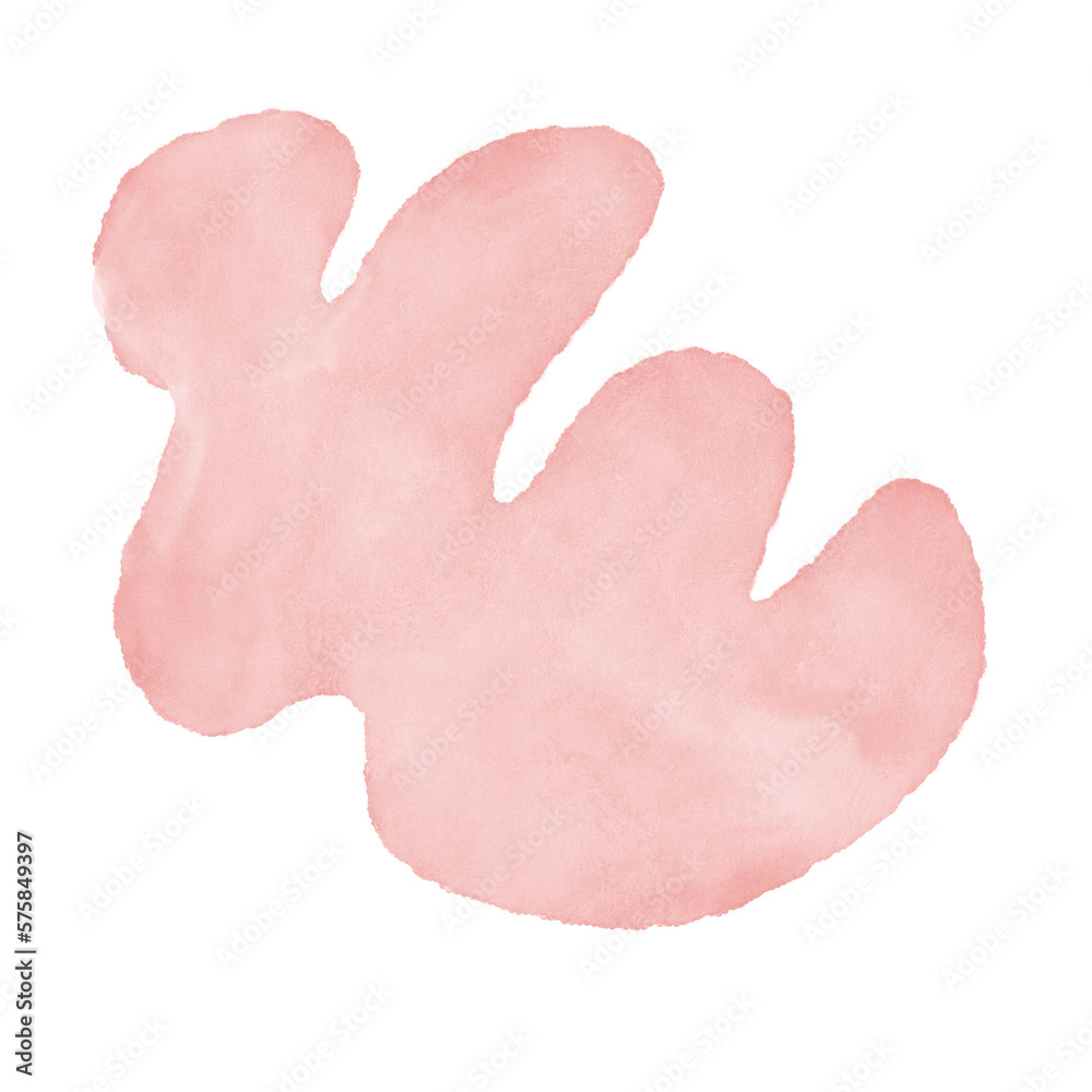 Pink Watercolor Abstract Shapes 