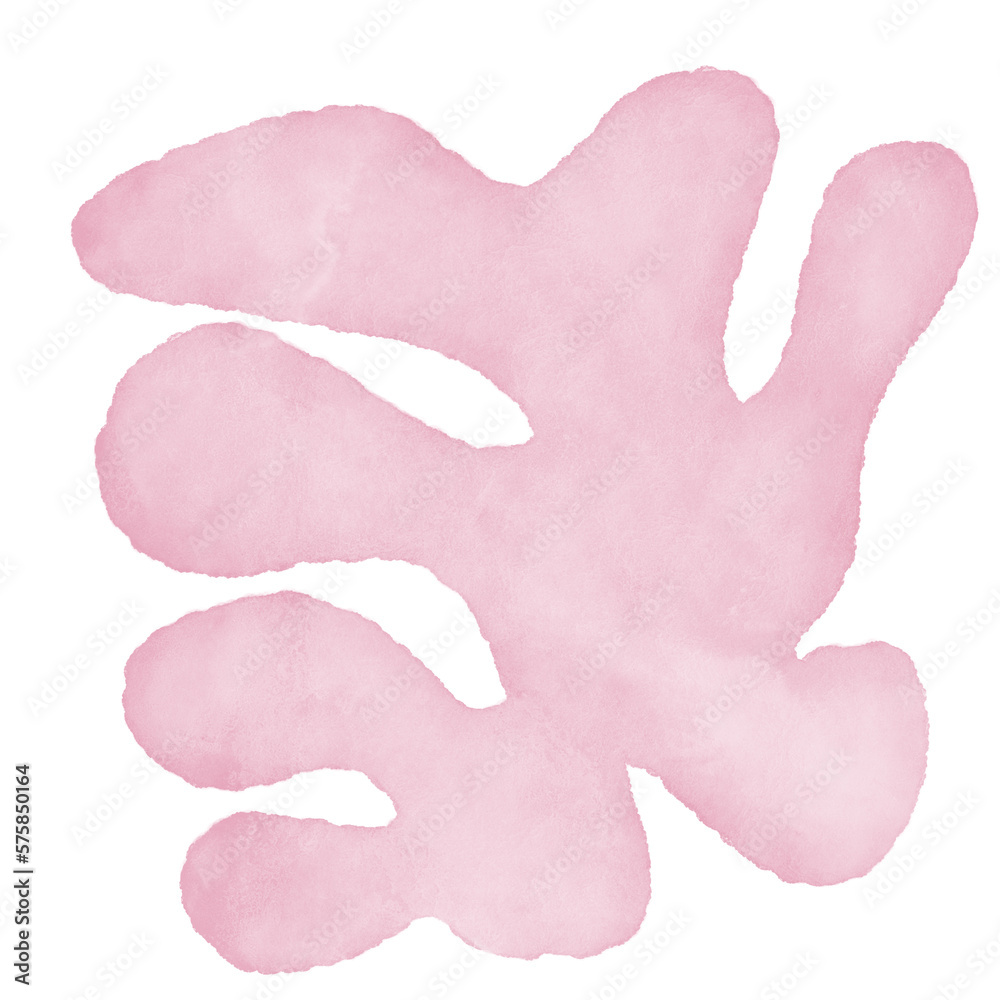 Pink Watercolor Abstract Shapes 