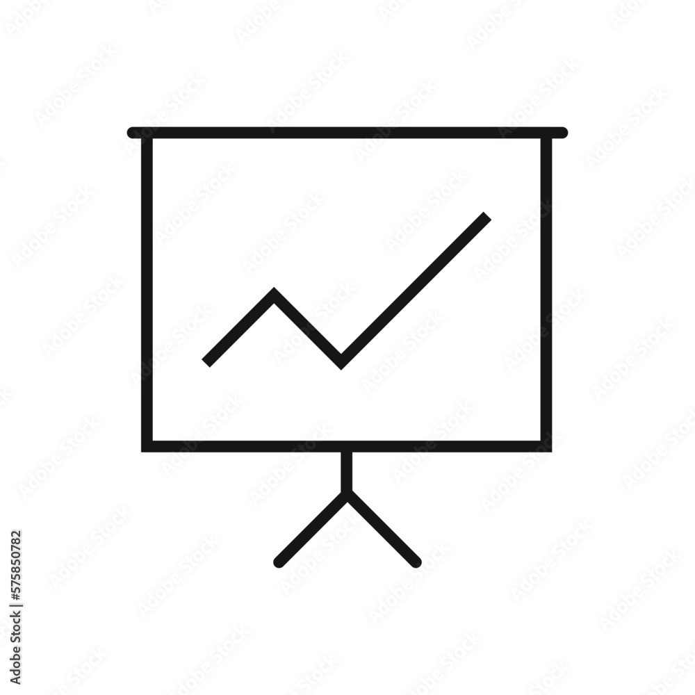 Editable Icon of Line Chart, Vector illustration isolated on white background. using for Presentation, website or mobile app Editable Icon of Line Chart, Vector illustration isolated on white background. using for Presentation, website or mobile app