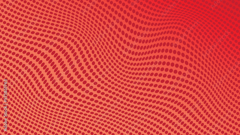Abstract red and yellow dynamic wavy line dotted texture. Abstract wave ...