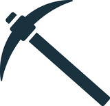 Pickaxe icon. Monochrome simple sign from construction instruments collection. Pickaxe icon for logo, templates, web design and infographics.
