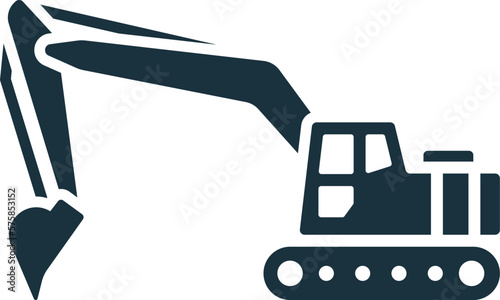 Excavator icon. Monochrome simple sign from construction instruments collection. Excavator icon for logo, templates, web design and infographics.