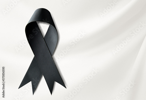 Billede på lærred funeral ribbon on silk background