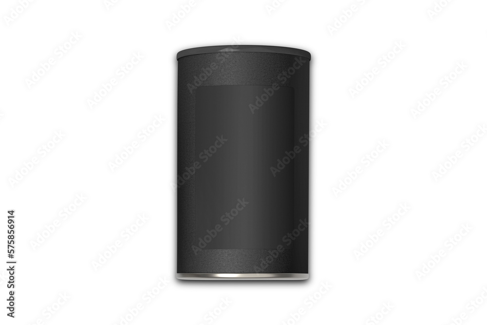 Cardboard Black Cylinder Paper Packaging Boxes for Tea, Coffee or Herbs. Open and closed Paper can mockup isolated on white background. 3d rendering.eco friendly concept. Cardboard Black Cylinder Paper Packaging Boxes for Tea, Coffee or Herbs. Open and closed Paper can mockup isolated on white background. 3d rendering.eco friendly concept.