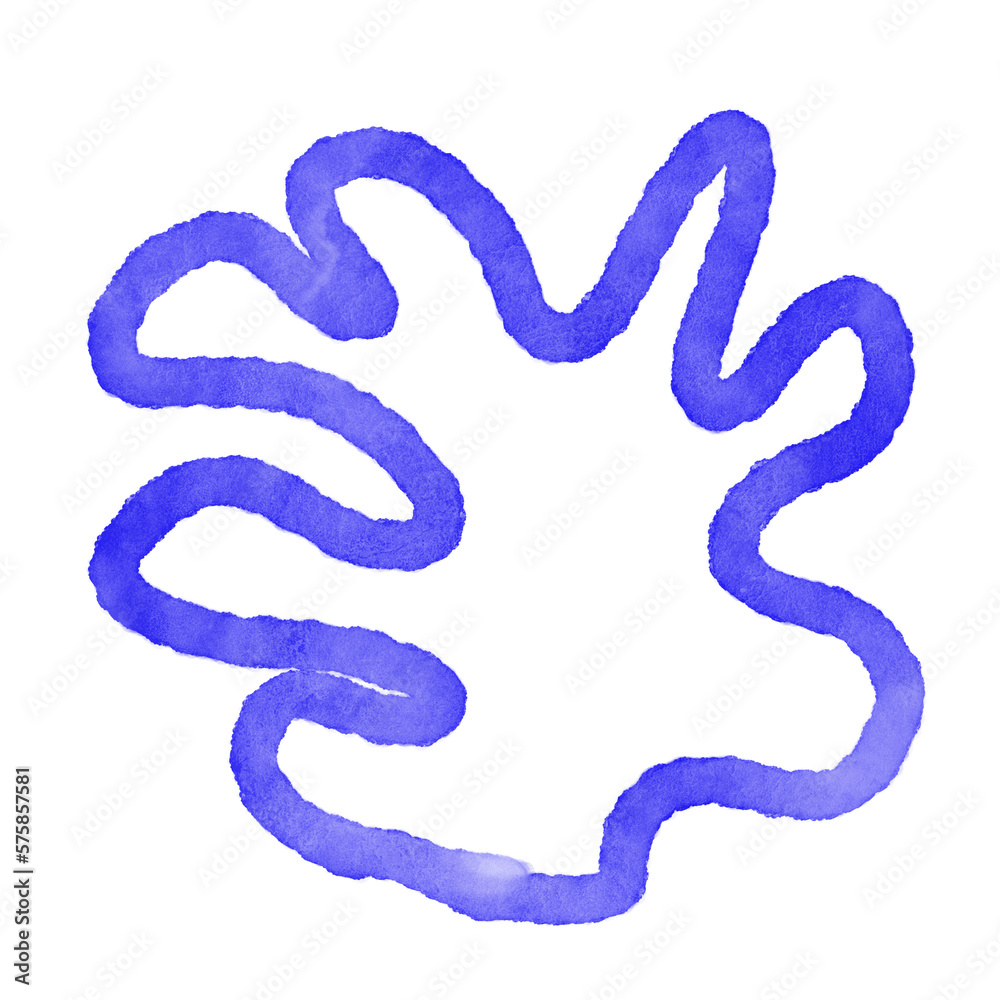 Blue Watercolor Lines Abstract Shapes Blue Watercolor Lines Abstract Shapes