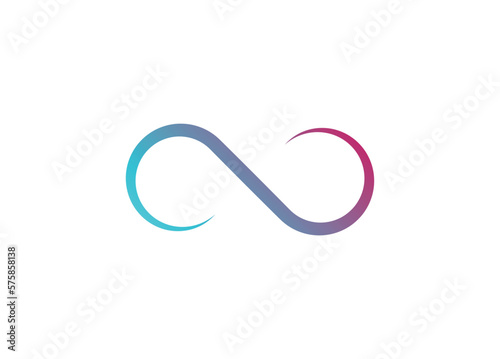 Infinity icon vector symbol illustration. infinity logo.