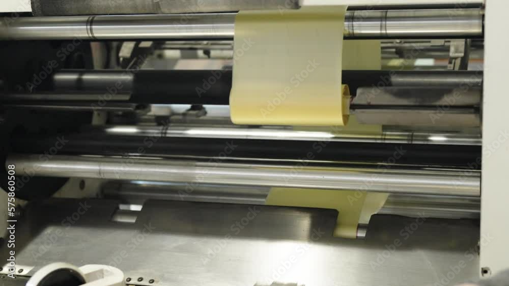 machine for cutting and packing plastic bags in the factory machine for cutting and packing plastic bags in the factory