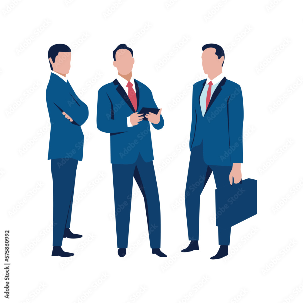 Young business man in work clothes with different gestures make isolated vector illustration
Young business man in work clothes with different gestures make isolated vector illustration
