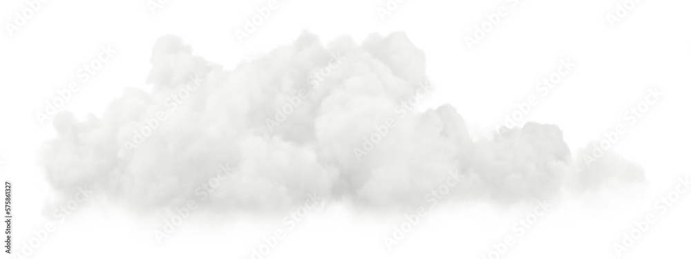 Natural soft cloudscape fluffy 3d illustration on transparent backgrounds png - obrazy, fototapety, plakaty 