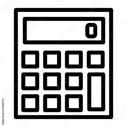 calculator line icon