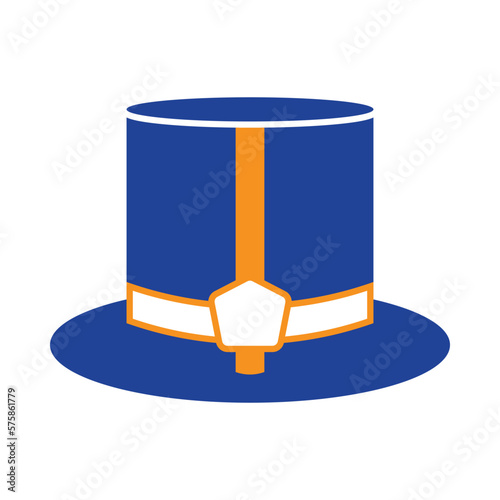 hat, tall hat, magician hat icon
