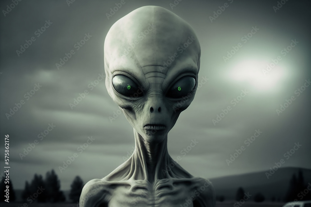 alien in the sky, Generative AI alien in the sky, Generative AI