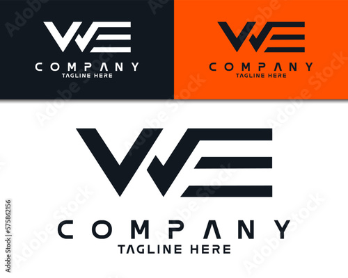 INITIAL WE LOGO DESIGN ,SUITABLE FOR LOGO COMPANY ,LOGO BUSINESS,AND BRAND IDENTITY