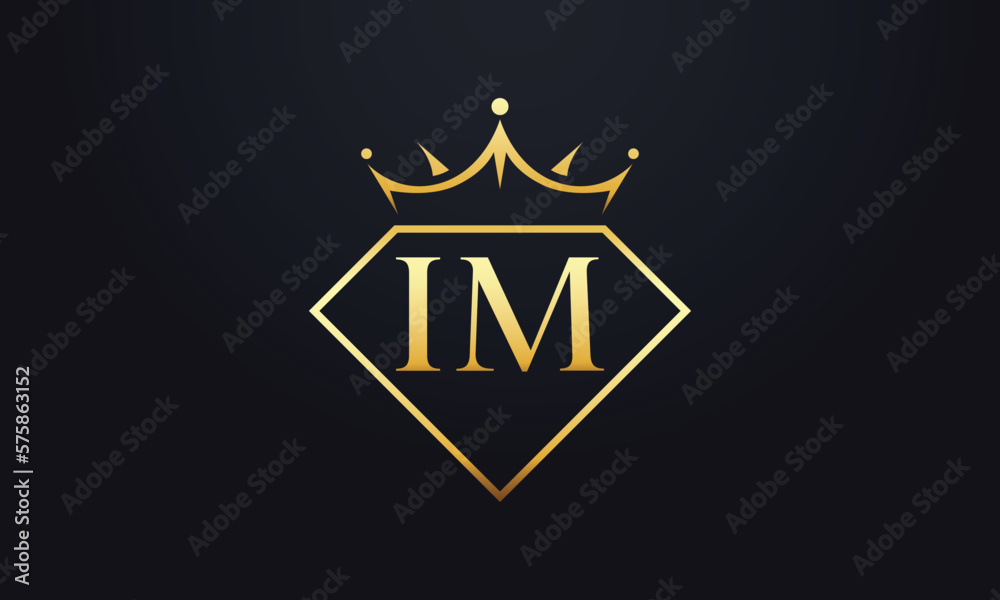 Diamond crown vector. Luxury queen logo for jewelry vector with letters Diamond crown vector. Luxury queen logo for jewelry vector with letters