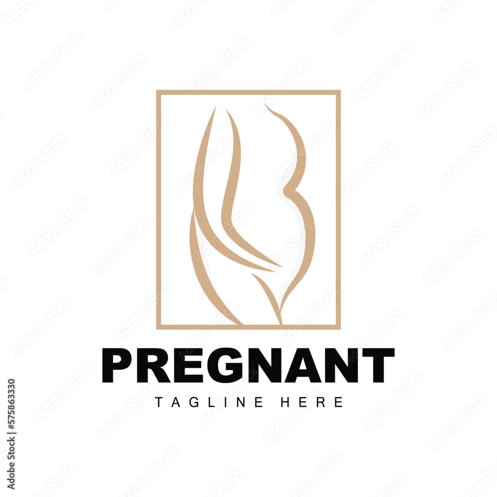 Obraz premium Pregnant Logo, Mom And Baby Health Care Design, Pregnant And Baby Medicine Brand Icon Vector