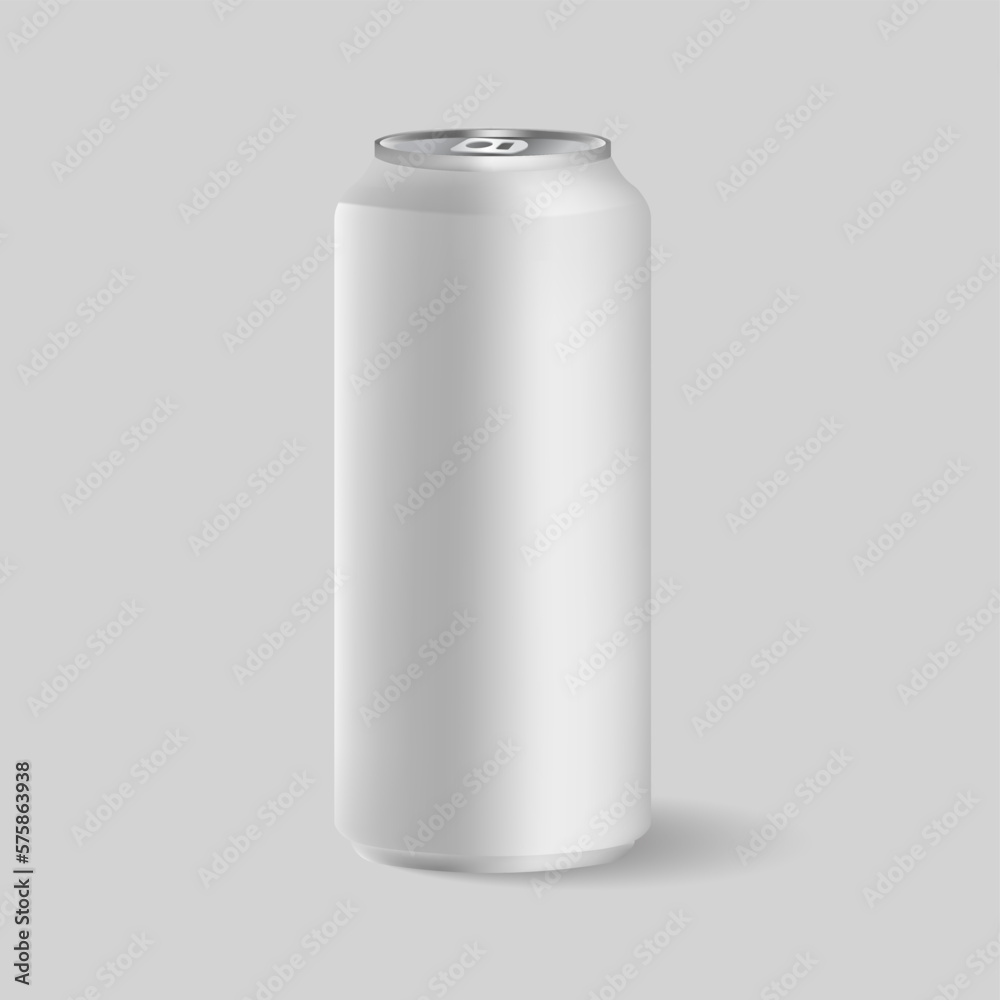 Realistic Aluminum Can Beverage Vector Mockup Realistic Aluminum Can Beverage Vector Mockup