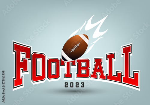 2023 American football concept vector design, Ameracan football banner, football ball on an isolated background, for greeting card, banner, poster
