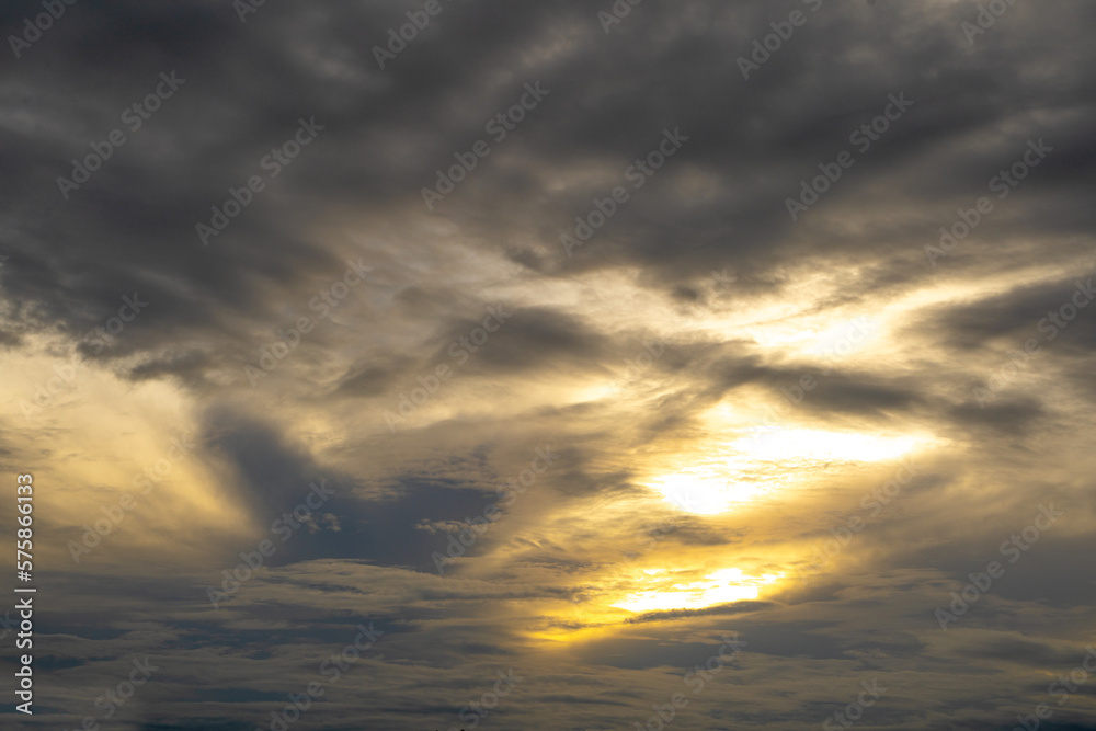 Fototapeta premium clouds and blue sunny sky, white clouds over blue sky, Aerial view, nature blue sky white cleat weather.