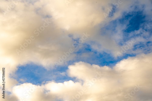 clouds and blue sunny sky, white clouds over blue sky, Aerial view, nature blue sky white cleat weather.