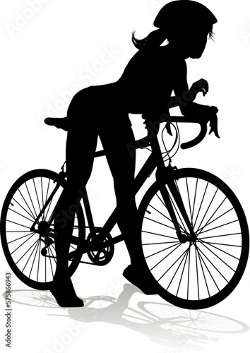 Bicyclist riding their bike...