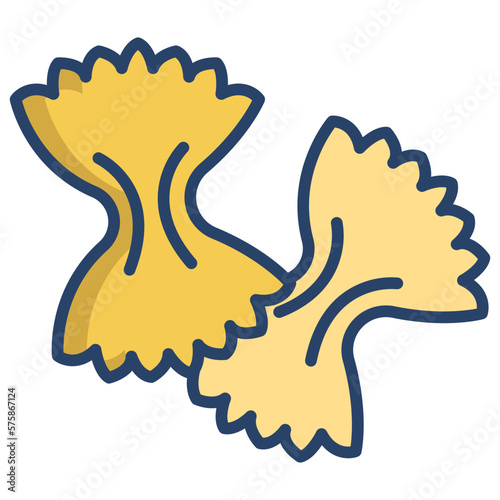 Farfalle pasta icon