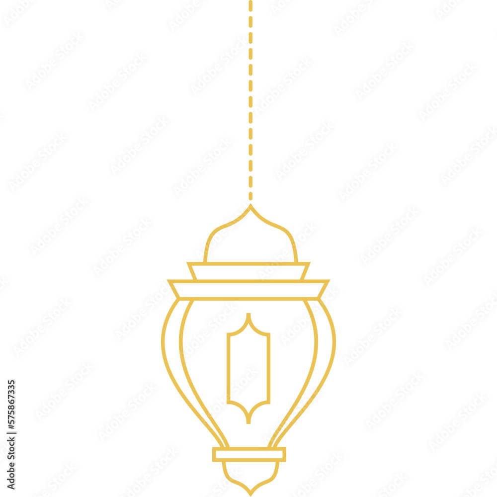 Islamic Lattern Outline Islamic Lattern Outline